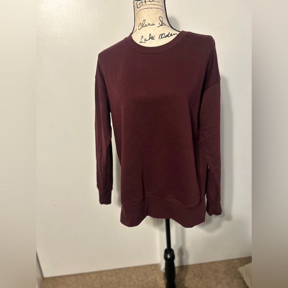 Xersion burgundy sweatshirt sporty gym active‎ athleisure